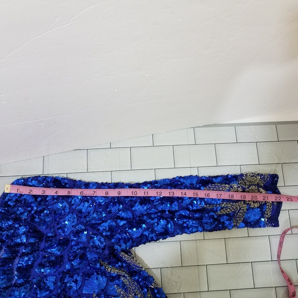 Alyce Designs Blue Sequin Top 16 - Picture 4 of 11